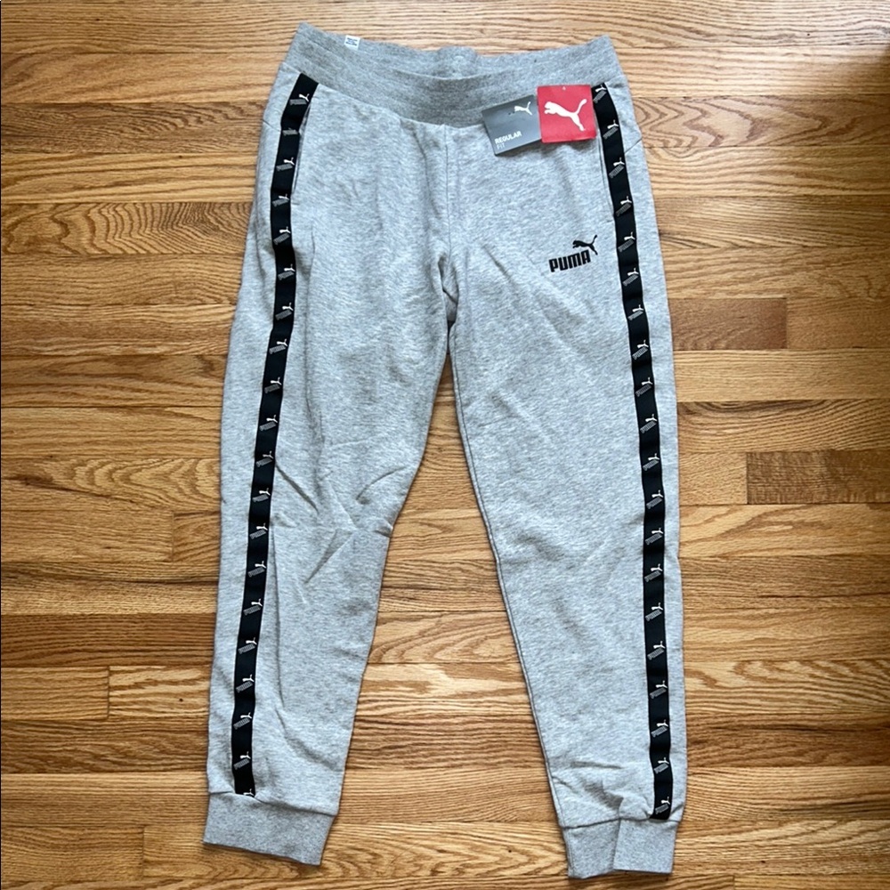 Puma Light Gray Regular Fit Joggers